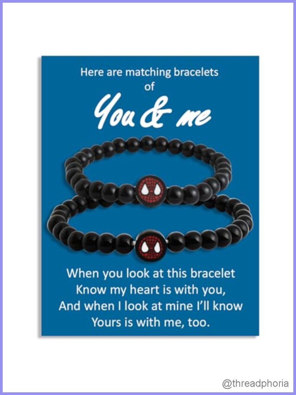 Superhero Matching Bracelet Set for Mom Dad Daughter Son